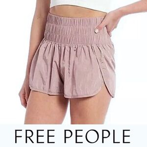 Free People The Way Home High Waist Lined Mauve Pink Workout Active Gym Shorts
